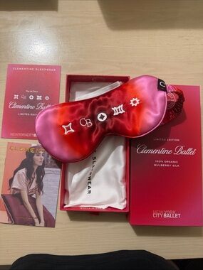 (NWT) Clementine x New York City Ballet limited edition Silk Sleep Mask